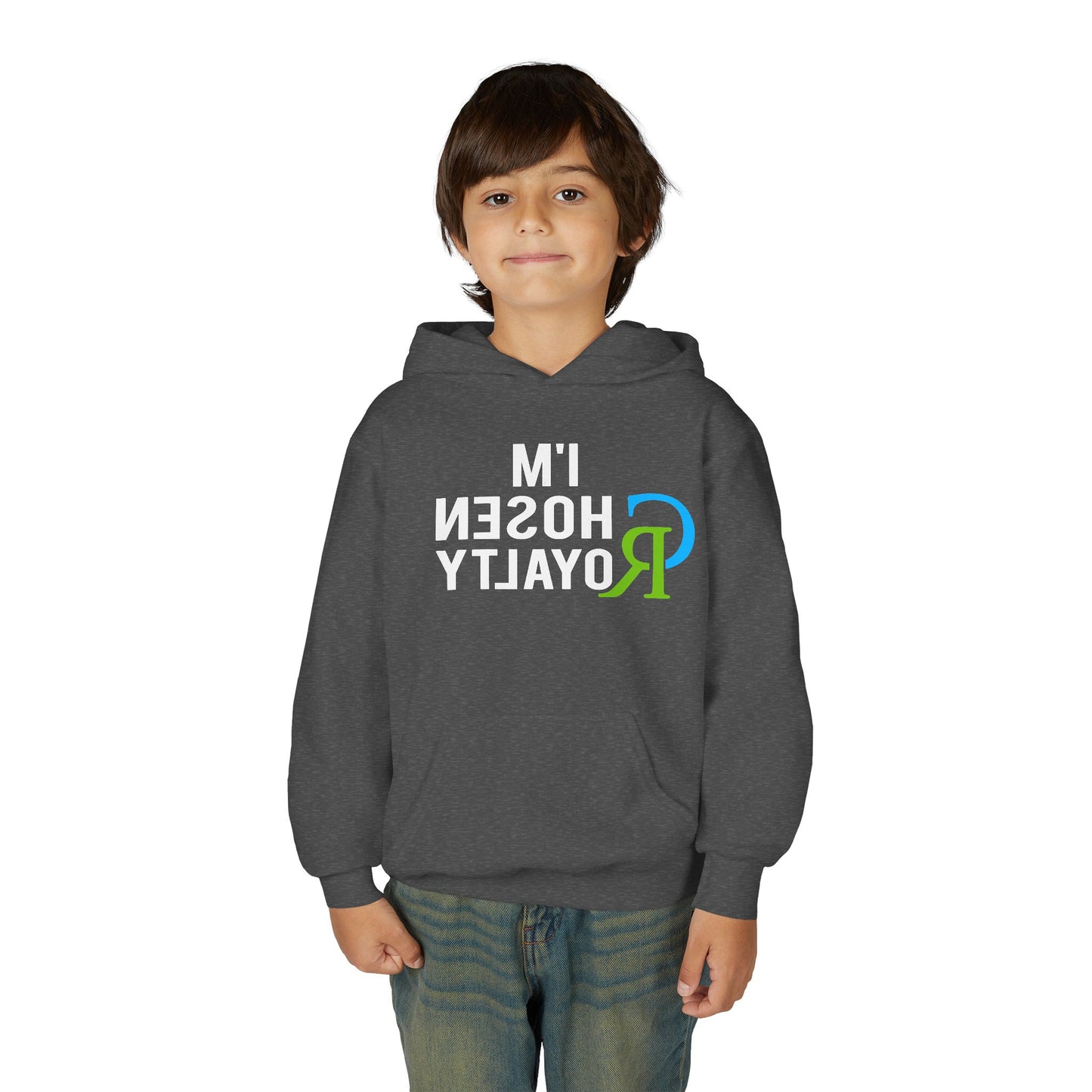 Youth Hoodie with Small Colorful 'R' Logo — Kids Casual Pullover