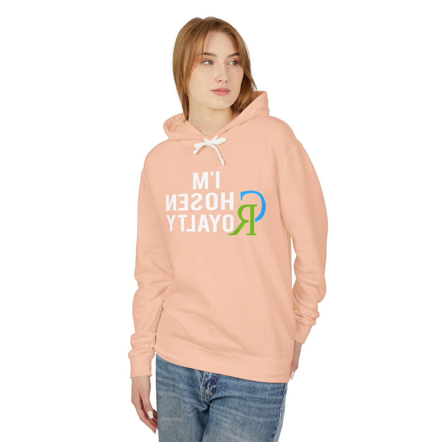 Retro 'I'm Chosen Royalty' Lightweight Hoodie — Funny Reversed Text Graphic