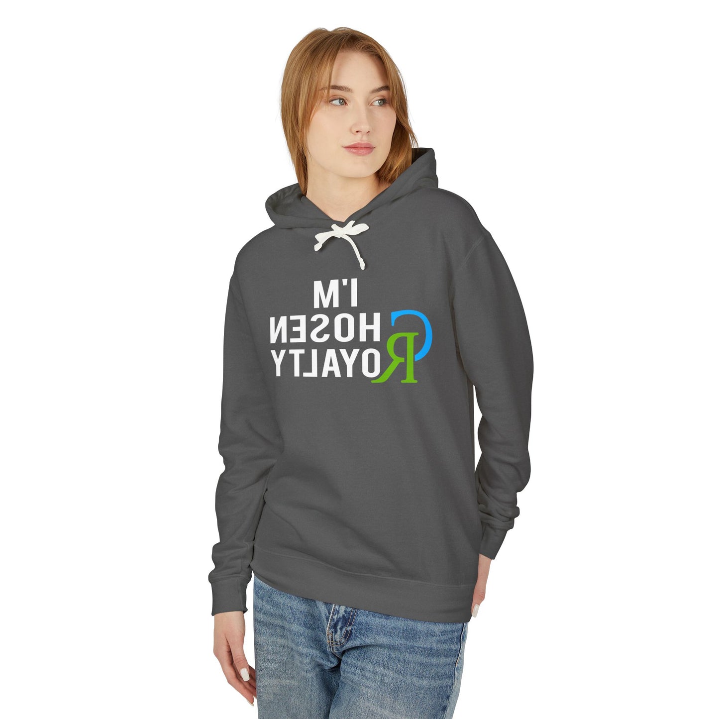 Retro 'I'm Chosen Royalty' Lightweight Hoodie — Funny Reversed Text Graphic