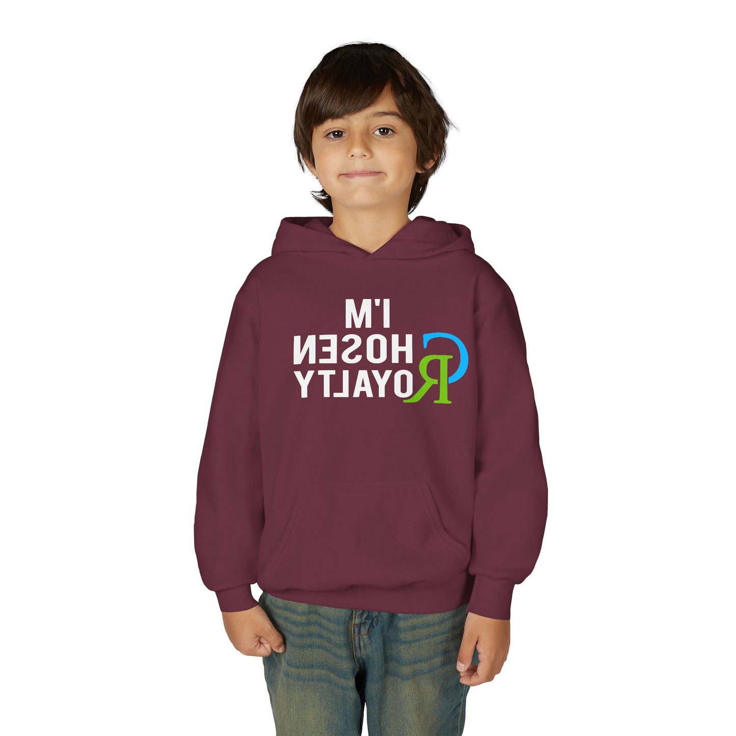 Youth Hoodie with Small Colorful 'R' Logo — Kids Casual Pullover